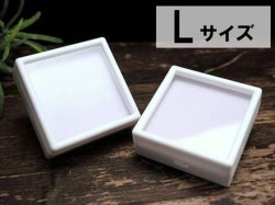 ◆ルースケース【ホワイト】◆1個158円◆ペンダント、原石、宝石ルースに◆クッション付きルースケース【Lサイズ】◆縦横約5cm×厚さ約2cm◆