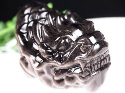 オブシディアン 龍神 ドラゴン シルバーオブシディアン 龍