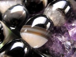 水晶 瑪瑙 瑪瑙クォーツ 天珠型 ビーズ連 連材