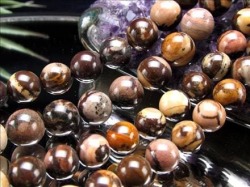 カプチーノジャスパー 碧玉 ジャスパー ビーズ連 連材