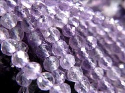 ラベンダーアメジスト 紫水晶 カット ビーズ連 連材