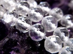 水晶 クォーツ クリスタル ビーズ連 連材