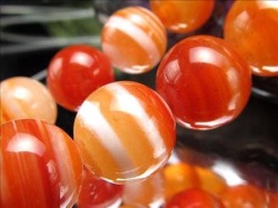 サードオニキス サードニクス 紅縞瑪瑙 ビーズ連 連材