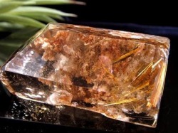 貫入 金針 ガーデン ルチル クォーツ 庭園針 水晶 ポリッシュ 原石