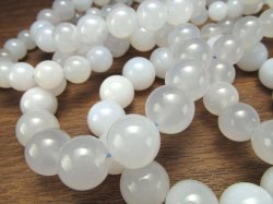 ★限定入荷★超激安！★柔らかな優しいブルー★500gセット★1袋3800円★ブルーカルセドニー【空色玉髄】ブレスレット詰合せ◆【ブラジル産】