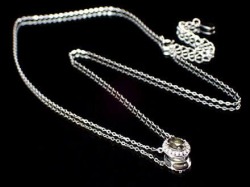 モルダバイト ネックレス ジルコニア SILVER925 カット