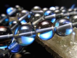 レインボーグラスオーラ ルナフラッシュ ビーズ連 虹色 人工石