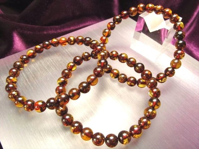☆天然☆ バルト海産　天然アンバー 琥珀 蜜蝋 ブレスレットフリーサイズ 美品 ☆天然☆ バルト海産 天然アンバー 琥珀 蜜蝋 ブレスレット