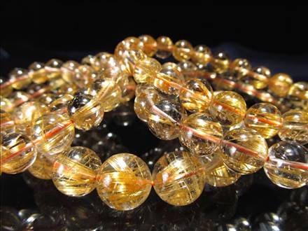 1粒売り】◇美しく輝く黄金針◇繊細針＆タイチン針◇水晶と金針の極上