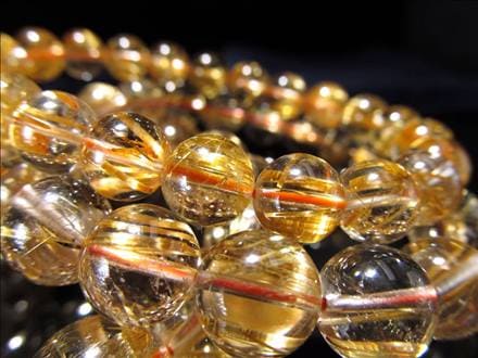 1粒売り】◇美しく輝く黄金針◇繊細針＆タイチン針◇水晶と金針の極上