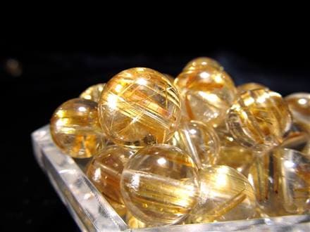 天然水晶球 極上珍品守護石★金針水晶❣️太陽発射ルチルクォーツ★金の花火★ 1粒売り】◇美しく輝く黄金針◇繊細針＆タイチン針◇水晶と金針の極上