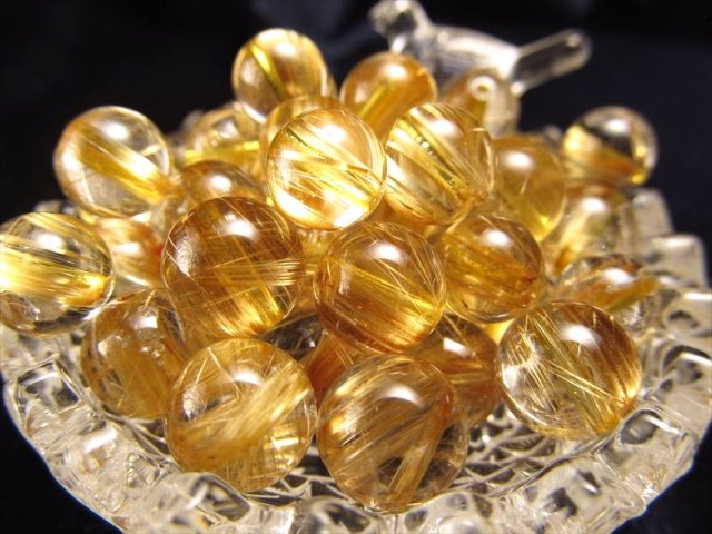 値下げ 究-⑬【ギラギラ ゴールドタイチンルチル】14.8～14.1㍉  17㌢ 値下げ 究-⑬【ギラギラ ゴールドタイチンルチル】14.8～14.1㍉ 17㌢