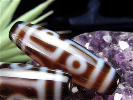 ◇A至純天珠◇六眼天珠(ろくがんてんじゅ)◇サイズ：約37mm◇