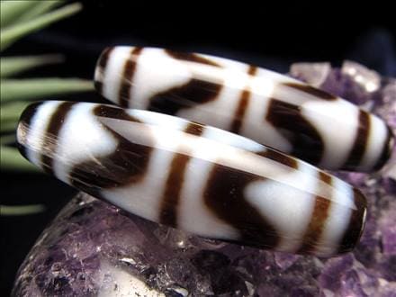 ◇A至純天珠◇四線虎牙天珠(しせんこがてんじゅ)◇サイズ：約37mm◇