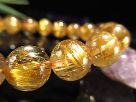 ✴️11㎜ 金針タイチンルチル ルチルブレスレット ルチル