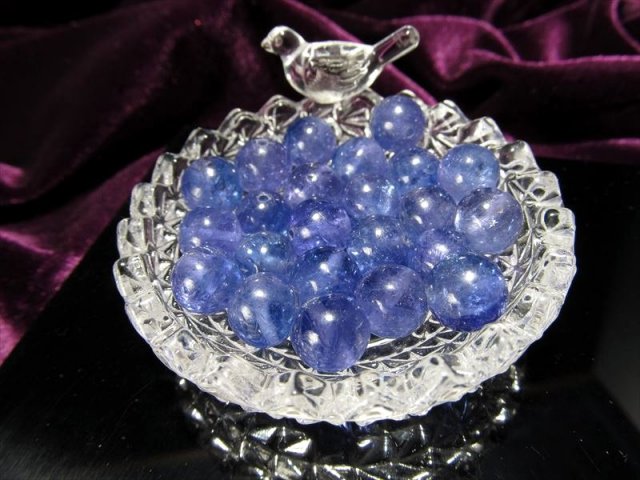 【新品未使用】beads balance タンザナイトラフタンブル　天然石パーツ ☆1粒売り☆透明感抜群！美麗ブルーパープル☆美品・宝石質AAAAA☆最
