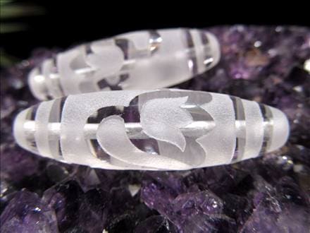 ◇待望の再入荷！◇水晶【クリスタル】天珠◇水蓮花天珠(すいれんか