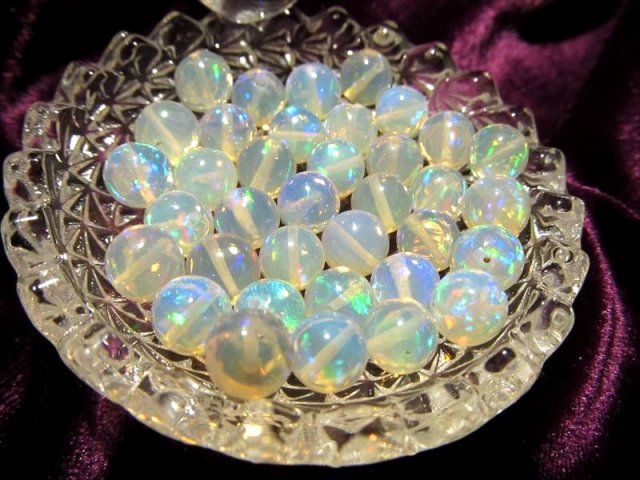 ☆1珠販売☆上質の遊色効果&透明AAAA+☆希少な丸玉！☆メキシコ産 