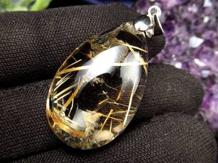 ✴️ 金針太針ルチル 天然石 ルチルクォーツ ゴールドタイチンルチル