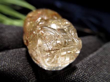 ☆洗練された輝き！繊細シルバー針☆銀針水晶×縁起物☆丁寧な手彫り 
