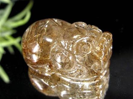 ☆洗練された輝き！繊細シルバー針☆銀針水晶×縁起物☆丁寧な手彫り 