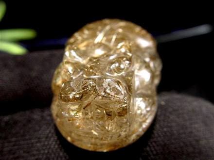 ☆洗練された輝き！繊細シルバー針☆銀針水晶×縁起物☆丁寧な手彫り 