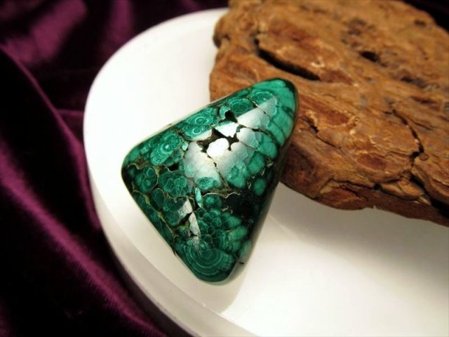 パワーストーン 天然石 マラカイト 孔雀石 タンブル 26g No.730