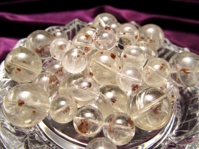 ☆透明感抜群！☆超希少！ガーネット入り水晶☆1珠販売