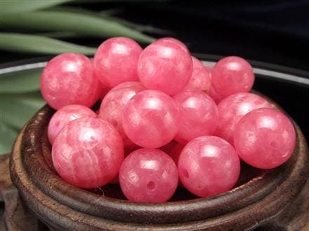 ✿【厳選】極上天然色インカローズ９.2 mm珠 １粒売り 1粒売り】◇まるで薔薇の花弁を閉じ込めた結晶美◇優雅なレース模様