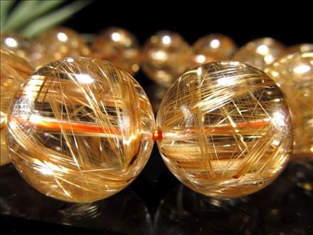 至高の逸品】☆超透明な巨珠！☆絶大な存在感！☆黄金の輝き＆ルチル  