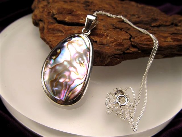マルモ◆アバロンシェルネックレストップ アバロンシェル シルバー925 / 14KGF ネックレス アクセサリー