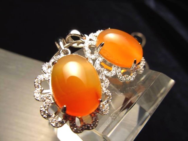 ヴィンテージ メキシカンシルバー925 特大 レッドジャスパー チャーム