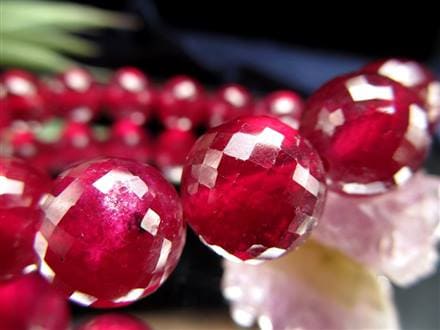 限定2本！】◇最高品質！大珠◇煌びやかな繊細カット◇深紅の高貴な美  