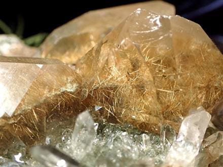 動画あり ヒマラヤ水晶 マニハールクラスター ゴールドルチル入り 2