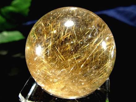 ヒマラヤゴールデン水晶スフィア ☆ゴールドルチル入り！☆ヒマラヤ山脈の最高品質水晶スフィア