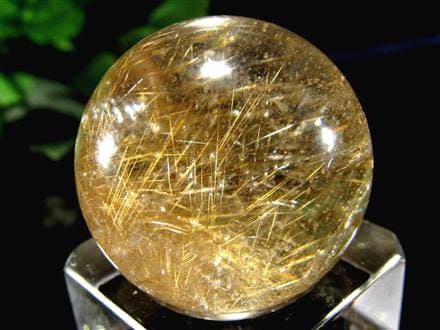 ☆ゴールドルチル入り！☆ヒマラヤ山脈の最高品質水晶スフィア☆希少な