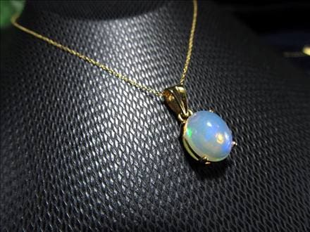 オパール ペンダントトップ シルバー925 silver925 天然石 エチオピアオパールペンダントトップ（シルバー925・オーバル