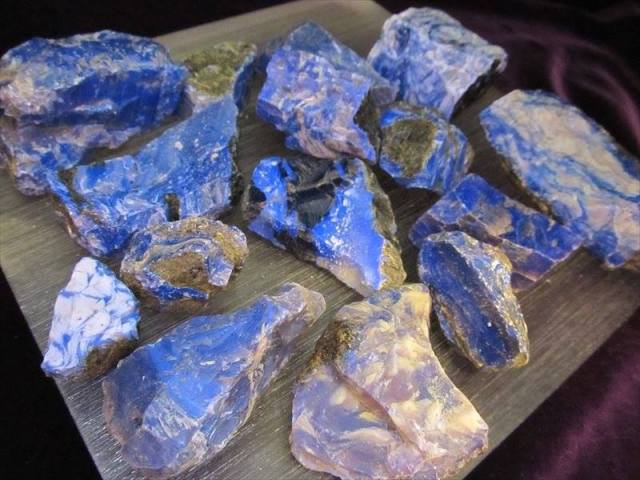 ブルーアンバー原石 ブルー・アンバー（琥珀） インドネシア・スマトラ産 32g 原石