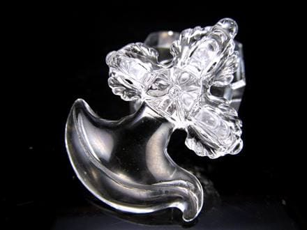 天然石 水晶彫刻 金剛杵 五独鈷 V 6328 天然石 水晶彫刻 金剛杵 五独鈷