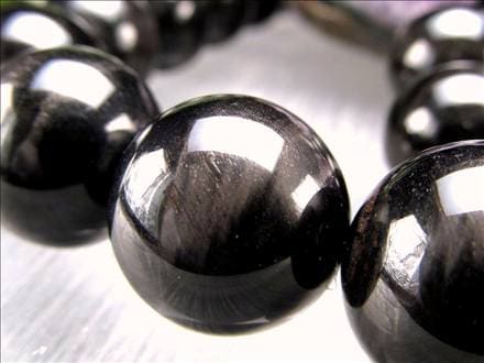 【ちりご検討中】高品質 ブルータイガーアイ シャトヤンシー煌めく　艶感◎ Blue Tiger Eye Necklace – HASH.