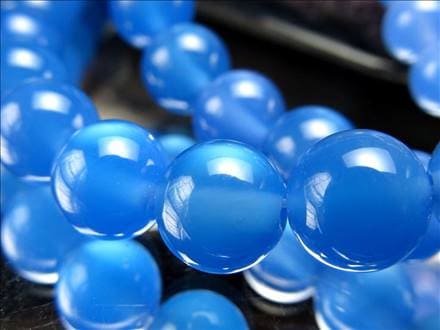 ☆一連☆ブルーアゲート【青瑪瑙】☆【ブラジル産】