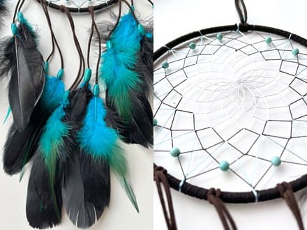 ドリームキャッチャー ホワイト dream catcher 羽根 径9cm クロシェ 雑貨 壁掛け ネイティブアメリカン 魔除け お守り  おまじないの通販はau PAY マーケット - リゾート雑貨とアロマショップ | au PAY マーケット－通販サイト ドリームキャッチャー 大型 壁掛け 羽根付き 生命の樹デザイン クリスタルターコイズ装飾 ネイティブアメリカン風 吊り飾り 寝室 リ