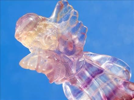 ◇細部まで彫り込まれたフローライト天使◇幸福を運ぶ天使モチーフ