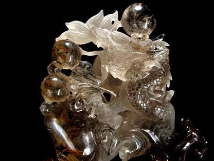 厳選！太陽放射ルチル】◇迫力満点！龍神彫刻◇今年の干支「辰（たつ  