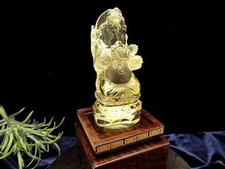 楽天市場】ヒマラヤ水晶 ガネーシャ 彫り物 小 13.6g インド
