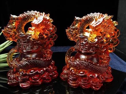 赤龍神　黄龍神　黒龍神　貔貅　風水　縁起物　総大理石　精悍　龍　彫刻　古美術 Amazon.co.jp: 黄龍 樹脂製貴族龍黄龍○八角形台座○木札 1番付き 龍の