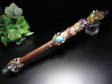 【魔法の杖】ヒーリングワンド  アメジストエレスチャル  魔術書付き 魔女の杖】スギライト＆アメジスト ヒーリングワンド｜天然石