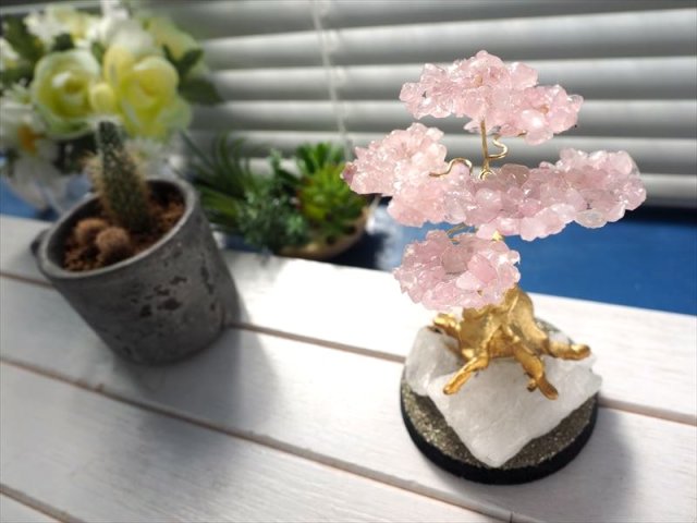 No1007 恋愛運/浄化 ローズクォーツ ダイヤモンドカット オブジェ