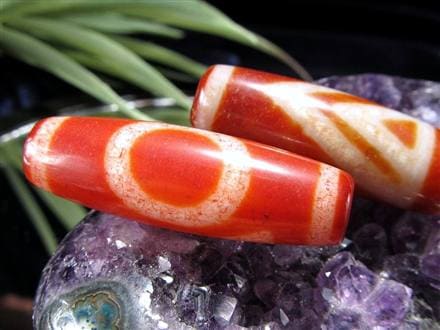 ◇限定入荷！紅天珠◇チベット発祥の厄除け・開運お守り◇希少紅朱砂