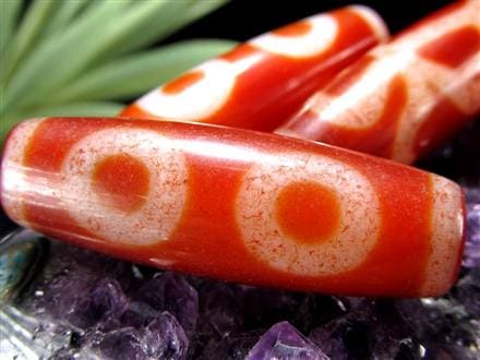 ◇限定入荷！紅天珠◇チベット発祥の厄除け・開運お守り◇希少紅朱砂